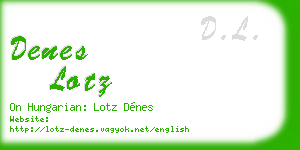 denes lotz business card